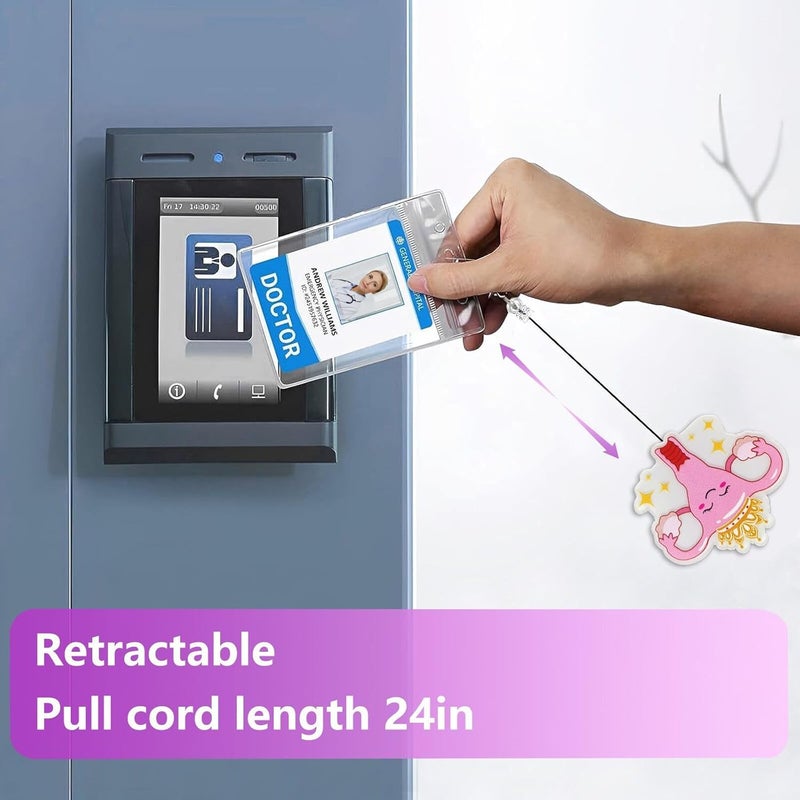 LEBEIGHT Cute Uterus Retractable Badge Reel for Labor and Delivery Nurse, Gynecology Nurse Badge Reel for Work, L&D Badge Clip, Funny OB/GYN Ovaries Badge ID Holder with Alligator Clip & 24” Durable Nylon Cord - Image 5